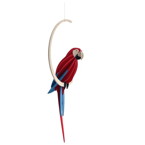 3D Papagei Rot – Scharlachara, 26 cm