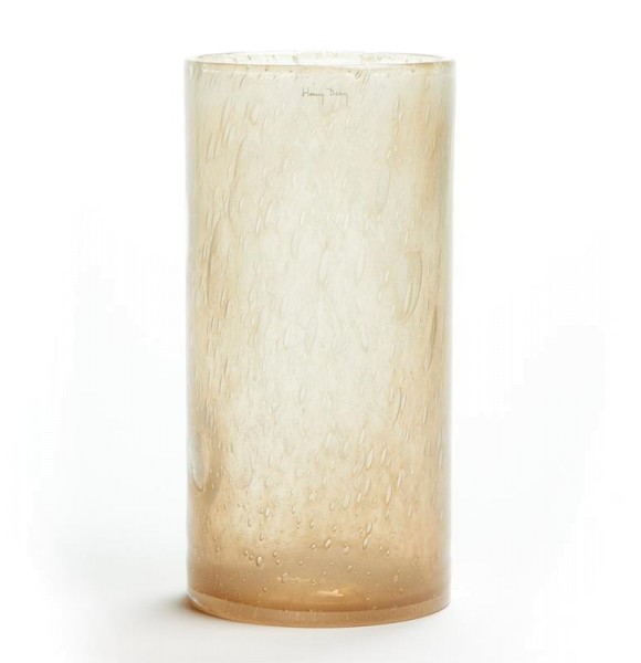 Vase Cylinder, beige bubbles 30/15 cm von Henry Dean