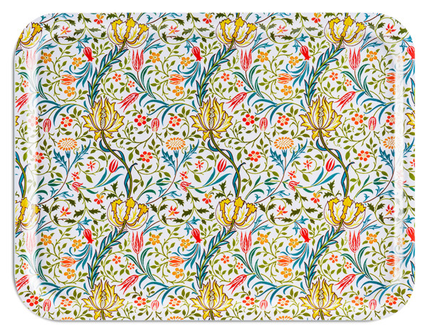  Åry Trays Tablett Flora William Morris Birkenholz 43 x 33 cm