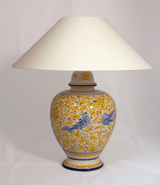 Grosse Tischlampe Arabesco Giallo-Tempelvasenform