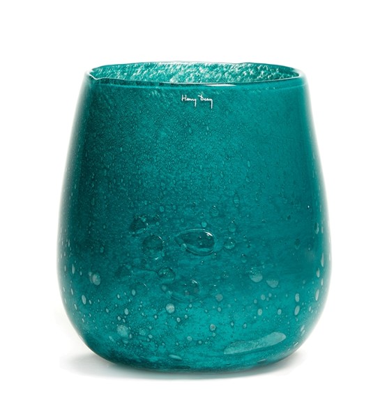 Mundgeblasene Vase Sambor M, Caribbean 24 cm von Henry Dean