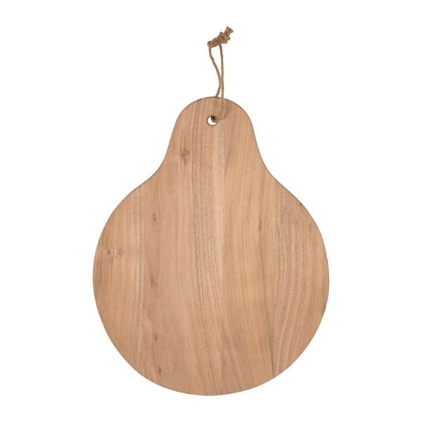 Rundes Französisches Schneidebrett Pizzaschneidebrett aus Akazien-Holz 50 x 40 cm