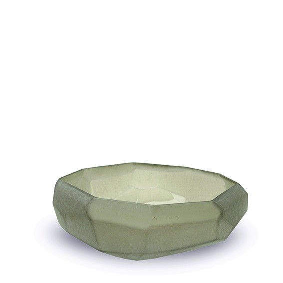 Guaxs Glas Bowl Cubistic smokegrey