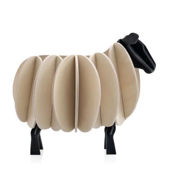 Lovi Schaf, Heidschnucke aus Birkenholz 11 cm