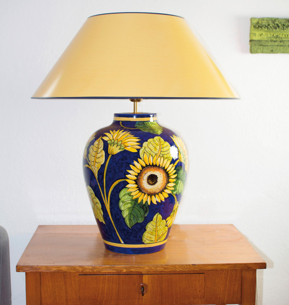 Grosse Hockerlampe Girasole 69 cm