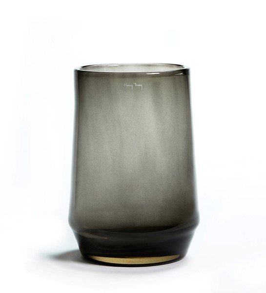 Vase Clemence, Smoke High M 26 cm von Henry Dean