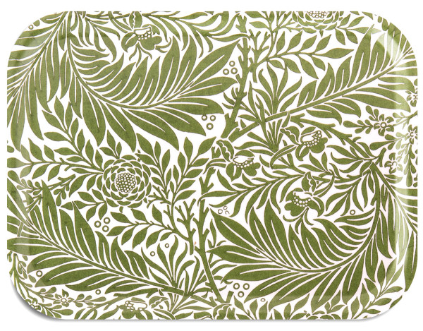 Åry Trays Tablett Larkspur von William Morris 27 x 20 cm, rund, Birkenholz, ambiente