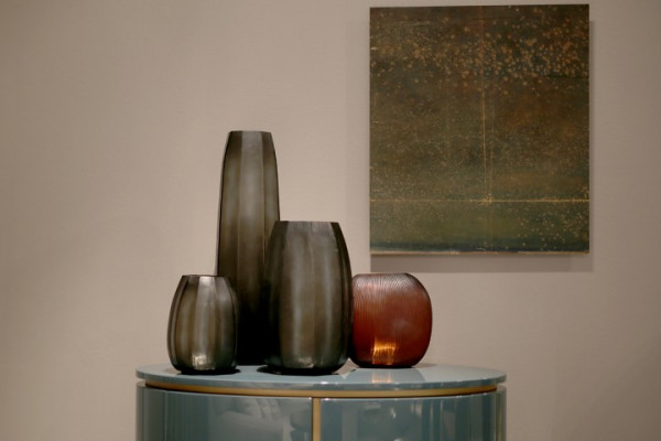 Unikat: Vase Koonam von GUAXS blacksteelgrey | Ambiarte