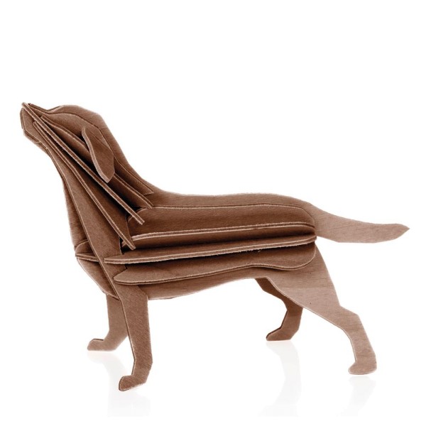 Labrador braun 3D Holz Postkarte Hund Lovi