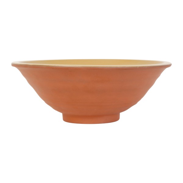 Mediterrane Salatschüssel Terracotta mit Innenglasur 24cm und 29cm