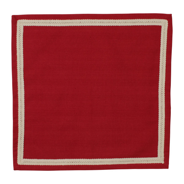 Serviette-Baumwolle-rot-mit-borte