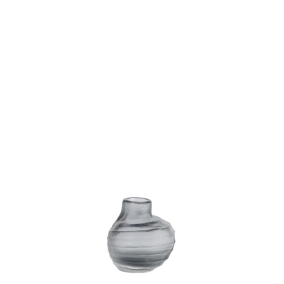 Vase Belly clear grey