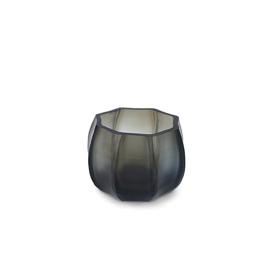 Teelicht, Vase Koonam indigo-smokegrey