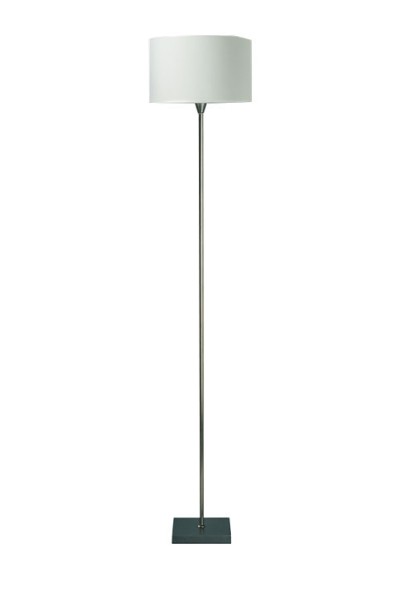 Schlichte Stehlampe, H 151 cm aus schwarz patiniertem Messing