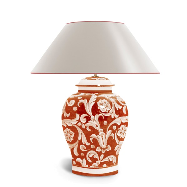 Tischleuchte Deruta rosso